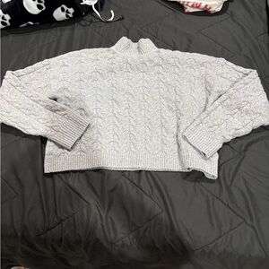 cropped turtleneck sweater